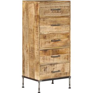 vidaXL - Ladekast - 45x35x106 - cm - massief - mangohout