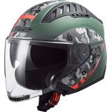 LS2 Helm Copter Crispy OF600 mat groen / oranje maat S