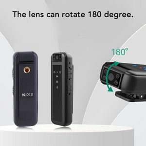Lichaamscamera 1080p videorecorder- LED indicatorlampclip- 180 ° draaiend- 256 GB opslagondersteuning .