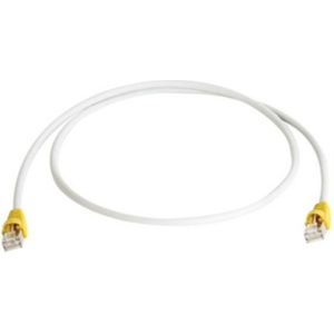 Telegärtner Patch cable S-FTP Cat.7, 1,0 m, cable boot yellow, LSZH grey, Cross-Over