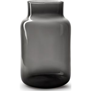WL Plants Vaas Gigi - Zwarte Vaas voor binnen - Glazen Vaas - Bloemenvaas - H30x Ø12cm - Vaas Glas - Vaas Zwart - Zwarte Bloemenvaas - Handgemaakt en Stevig verpakt