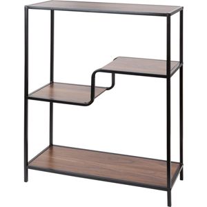 Wandkast - Dressoir - Roomdivider - Kast - Boekenkast - Wandkast - Metaal- Zwart - 76 x 30 x 95 cm