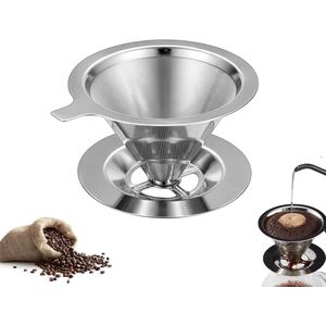 Giet Over Koffie Dripper, Roestvrij Staal Koffie Filter