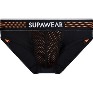 SUPAWEAR Mesh Brief Neon Orange - MAAT M - Heren Ondergoed - Slip voor Man - Mannen Brief