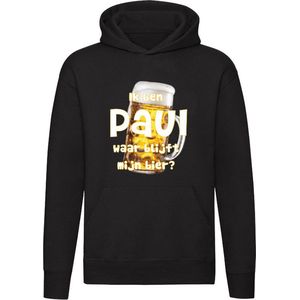 Ik ben Paul, waar blijft mijn bier Hoodie - cafe - kroeg - feest - festival - zuipen - drank - alcohol - naam - trui - sweater - capuchon