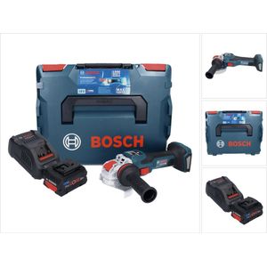 Bosch GWX 18V-15 SC Professionele accu haakse slijper 18 V 125 mm BITURBO X-LOCK + 1x ProCORE accu 8.0 Ah + lader + L-BOXX