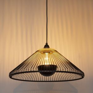 HOOK'd Hanglamp black - E27 - Woonkamer - slaapkamer - kinderkamer - Industriële hanglampen - Staal - verstelbaar