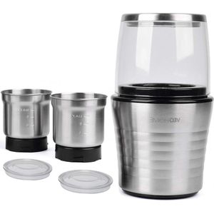 Roestvrijstalen koffiemolen en blender voor koffiebonen en specerijen met VeoHome coffee grinder manual