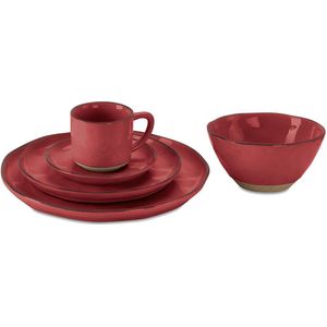 LOBERON Servies set van 30 Biarré rood