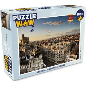 Puzzel Madrid - Skyline - Spanje - Legpuzzel - Puzzel 1000 stukjes volwassenen