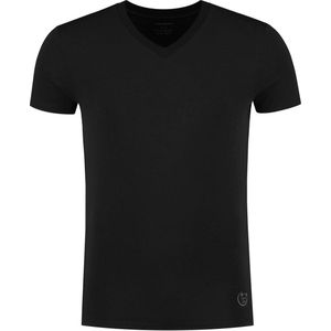 2-Pack B.Bocelli Shirt - Heren - V-hals - korte mouw - zwart - maat XL