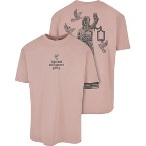 OVERSIZED! Heren - Mannen - Dikke stof - Dikke kwaliteit - Menswear - Modern - Streetwear - Urban - Casual - Justice - Judgement T-Shirt dusk rose