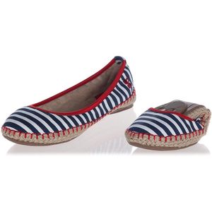 ButterflyTwists – ballerina schoenen dames – Gigi navy wit gestreept – maat 39 - ballerina schoenen meisjes - Cadeau