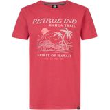 Petrol Industries Boys T-Shirt SS Classic Print Jongens T-shirt - Red Melon - Maat 164