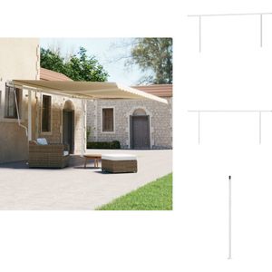 vidaXL Luifelpaalset - Luifelpaalsets - Luifelstaander - Luifelpalenset - Luifelpaalset 600x245 cm ijzer wit