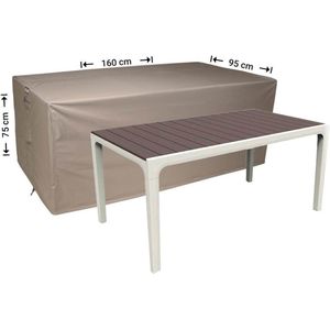 Raffles Covers Beschermhoes tuintafel - 160 x 95 H: 75 cm - RT160 - Waterdicht | Solution Dyed | UV-bestendig | Elastisch trekkoord | Airvents - Tuintafelhoes