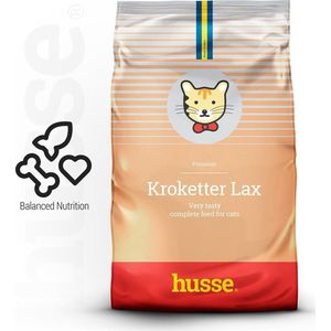 Husse Kroketter Lax - Kattenvoer Droog, Droogvoer Katten, Kattenbrokken - 100% Natuurlijk - 7 kg