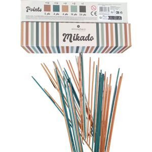 Mikado - Bamboo - papier - moderne zachte kleuren - 20cm - decoratie - reisspel