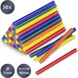 TROTEC Lijmsticks-set gekleurd, 50 stuks (Ø 11 mm)