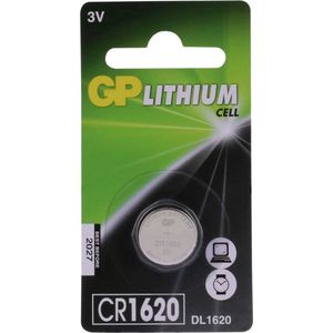 GP Lithium CR1620 knoopcelbatterijen - 1 stuks