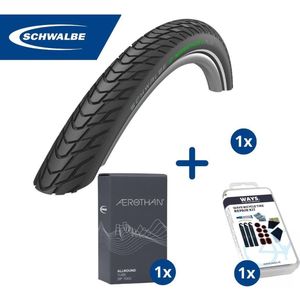 Fietsband - Schwalbe - Buiten- & binnenband - Marathon E-Plus & SV17E - 28 inch x 1.40 - 2.00 - 40 mm - Met plaksetje