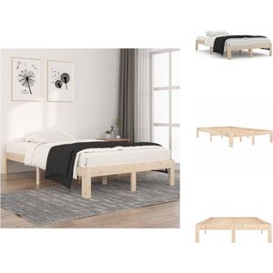 vidaXL Houten Bedframe - Moderne Slaapkamer - 120 x 200 cm - Hoogwaardig Materiaal - Bed
