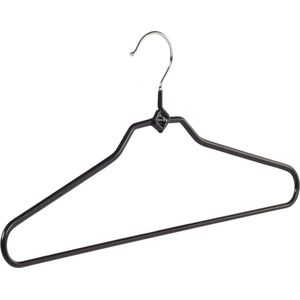 De Kledinghanger Gigant - Broekhanger - Volwassenen - 8348 - 30 Stuks - metaal - Zwart - Anti-slip Coating - 40 cm - Pantalonhanger - Kledinghanger - Kleerhanger (8348_00/30)