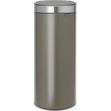 Brabantia Touch Bin Prullenbak - 30 l - Platinum / Matt Steel Fingerprint Proof deksel