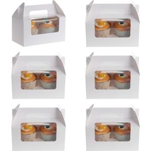 50-stuks cupcake dozen met venster en handvat - nodig