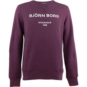 Björn Borg O-hals sweater center logo paars - M
