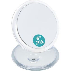 Compact Vergrotende Spiegel 20x - Met Zuignappen - Voor Nauwkeurige Make-Up