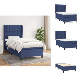 vidaXL Boxspringbed - Comfort Line - Bed - 203 x 93 x 118/128 cm - Pocketvering matras - Bed