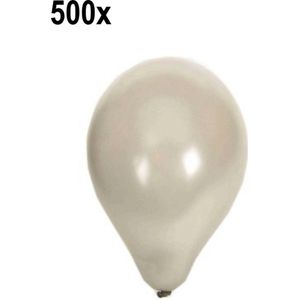 500x Ballonen zilver - Festival thema feest party ballon verjaardag