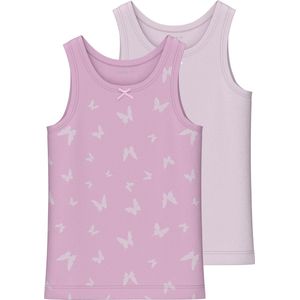 NAME IT NMFTANK TOP 2P PINK BUTTERFLY NOOS Meisjes Ondergoed - Maat 110