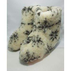 Schapenwollen sloffen bont maat 44 100% natuurproduct comfortabele nieuwe luxe sloffen direct leverbaar handgemaakt - sheep - wool - shuffle - woolen slippers - schoen - pantoffels - warmers - slof -