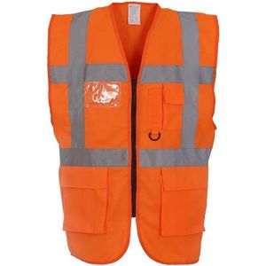 Fluo Executive Waistcoat - Fluo Orange - XL - Yoko