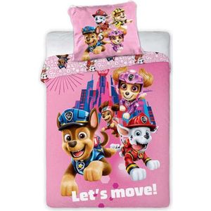 PAW Patrol BABY Dekbedovertrek, Let's Move - 100 x 135 cm - Katoen