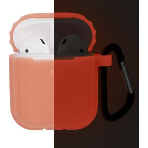 kwmobile hoesje geschikt voor Apple Airpods 1 & 2 - 1x siliconen hoes voor bluetooth koptelefoon in oudroze