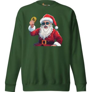 Happy Santa Bitcoin Foute Kerst Trui Kerst Groen Maat XL | Bitcoin cadeau| Crypto cadeau| Bitcoin Trui| Crypto Trui| Kerst Trui| Kerst Cadeau| Foute Trui| Bitcoin Merch| Crypto Merch| Bitcoin Kleding| Crypto Kleding