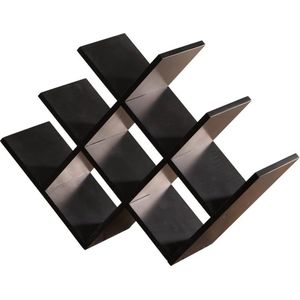 in vezelplaat - wijnrek - B 465 x D 12 x H 30 cm - zwart - 69232