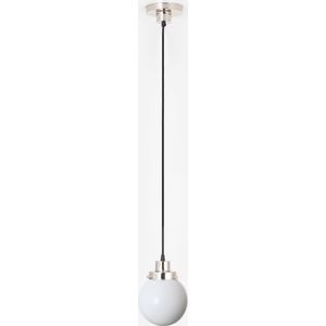 Art Deco Trade - Hanglamp aan snoer Bol 15 20's Nikkel