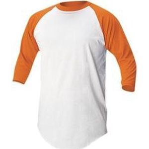 Soffe Klassiek Honkbal Ondershirt 3/4  Mouw - Volwassenen - Oranje - Medium