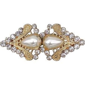 Fako Bijoux® - Vestsluiting Classic - Clip Met Haakje - Vestclip - Vestklem - Arrow - Goudkleurig