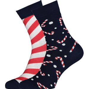 Toffe Sokken - Gekke Sokken - Leuke Sokken - Sweet Xmas - Maat: 35 t/m 38