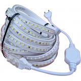 Lichtslang plat daglichtwit - 6500K - 10 meter | 230V AC - 120 LED's/m | sproeidicht IP65