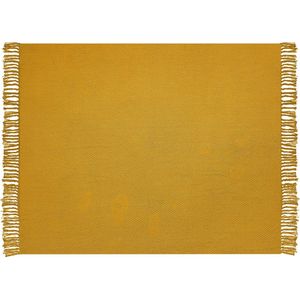 YARSA - Plaid - Geel - 125 x 150 cm - Katoen