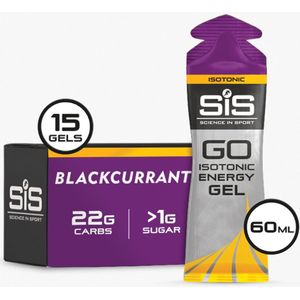 Science in Sport - SiS Go Isotonic Energygel - Energie gel - Isotone Sportgel - Black Currant Smaak - 15 x 60ml