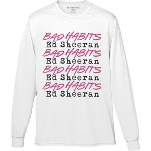 Ed Sheeran - Bad Habits Stack Longsleeve shirt - L - Wit