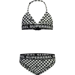SuperRebel R401-5002 Meisjes Bikini - Block black - Maat 12-152