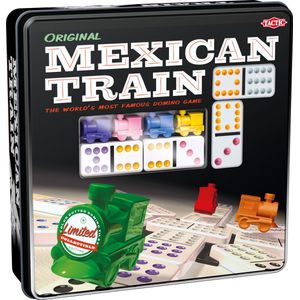 Mexican Train - Origineel in Blik | Geschikt voor 8+ spelers | Hoogwaardige dominostenen